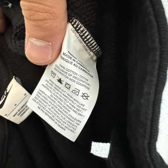 Nike‎ Shorts Women’s M Black Sportswear Club Fleece Drawstring - Picture 6 of 6